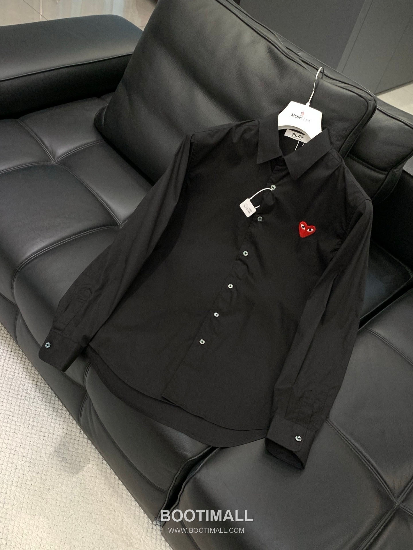 Comme des Garçons PLAY SS26 Cotton Long Sleeve Shirt with Heart Logo Embroidery 꼼데가르송플레이 SS26 코튼 롱슬리브 셔츠 하트 로고 자수 3