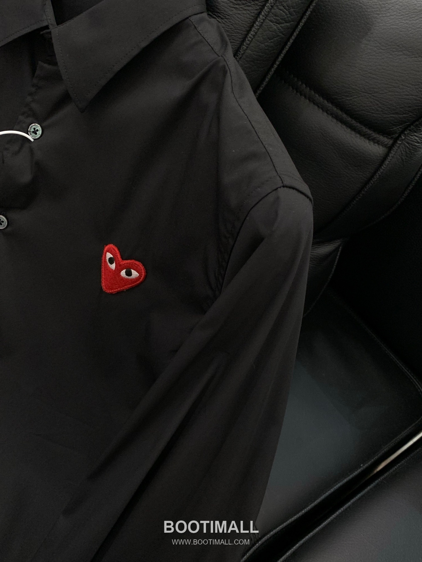 Comme des Garçons PLAY SS26 Cotton Long Sleeve Shirt with Heart Logo Embroidery 꼼데가르송플레이 SS26 코튼 롱슬리브 셔츠 하트 로고 자수 5