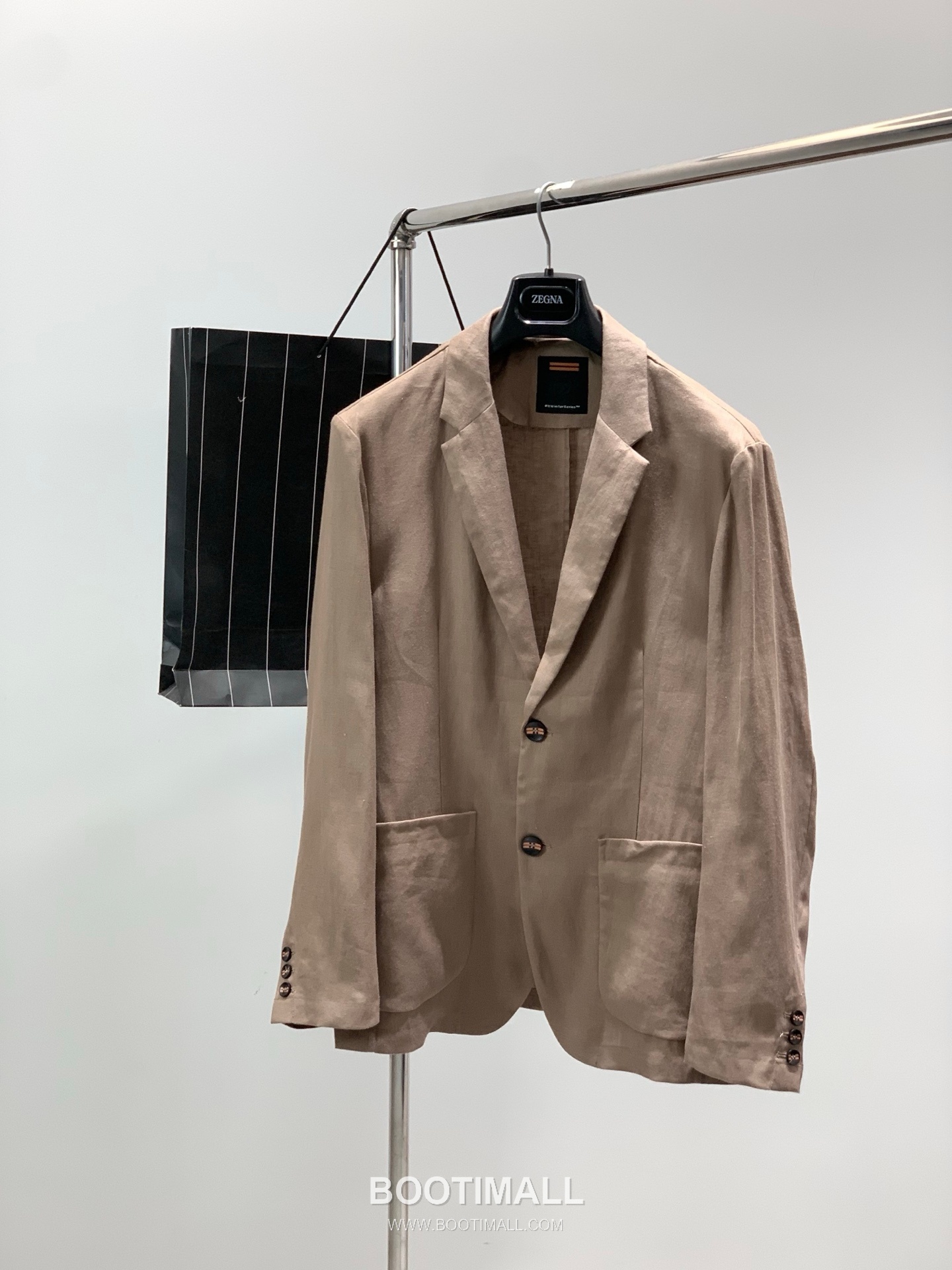 Zegna SS26 Cotton Blend Blazer Jacket with Logo Print 제냐 SS26 코튼 혼방 블레이저 재킷 로고 프린트 1