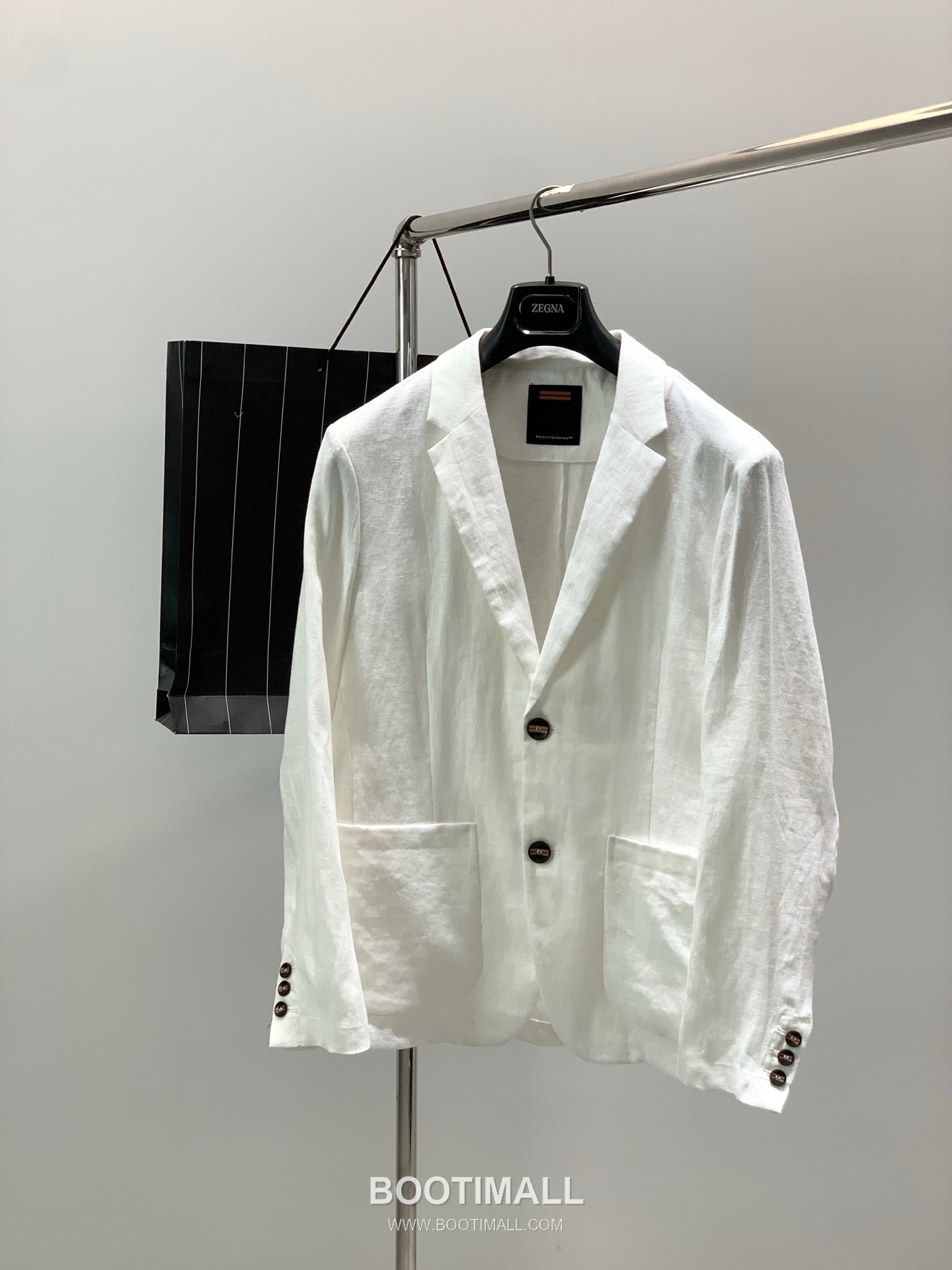 Zegna SS26 Cotton Blend Blazer Jacket with Logo Print 제냐 SS26 코튼 혼방 블레이저 재킷 로고 프린트 1