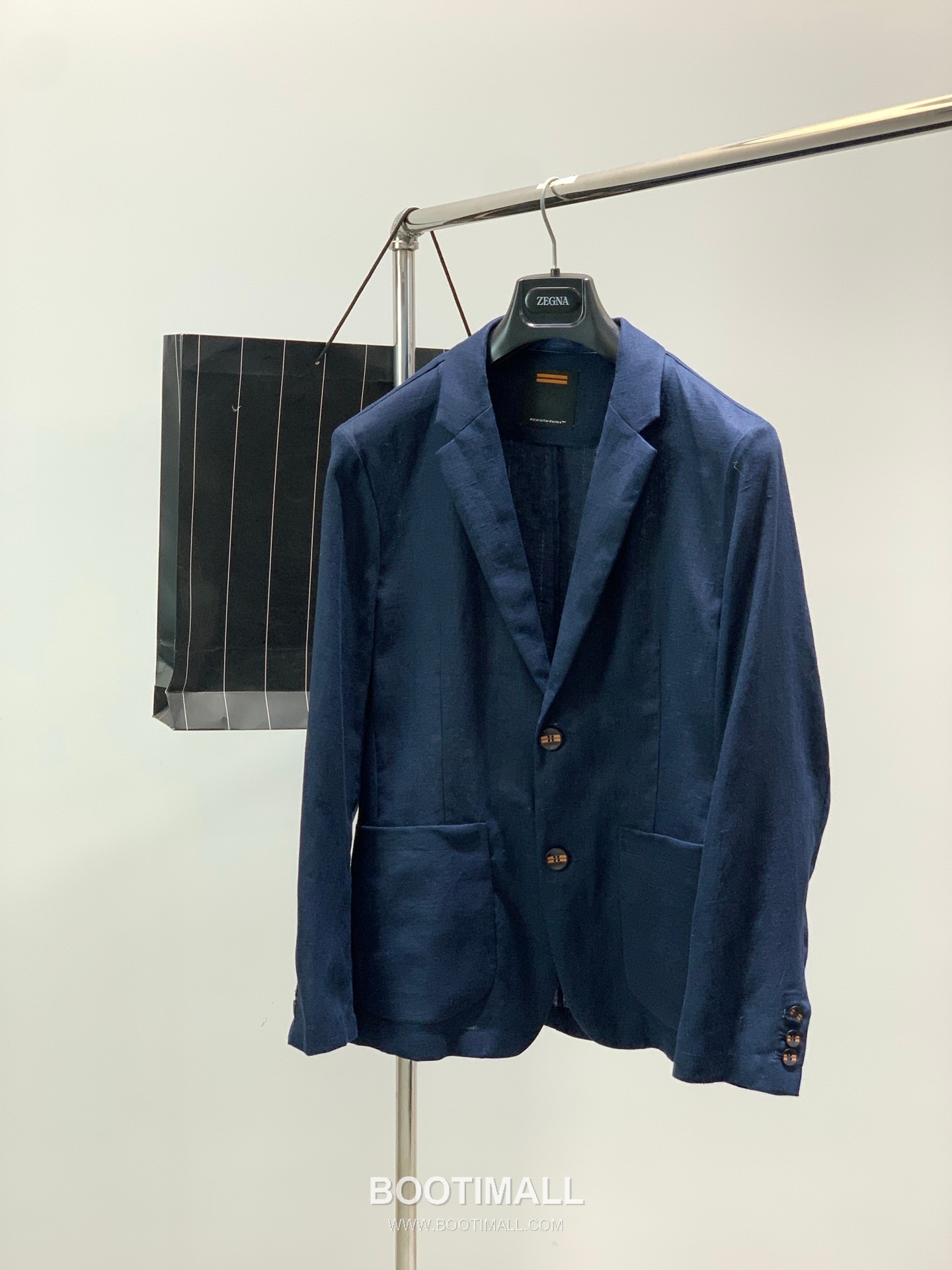 Zegna SS26 Cotton Blend Blazer Jacket with Logo Print 제냐 SS26 코튼 혼방 블레이저 재킷 로고 프린트 1