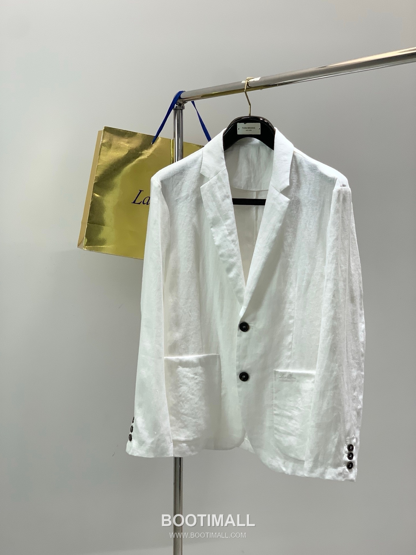 Loro Piana SS26 Cotton Blend Blazer Jacket with Embroidered Logo 로로피아나 SS26 코튼 혼방 블레이저 재킷 자수 로고 1