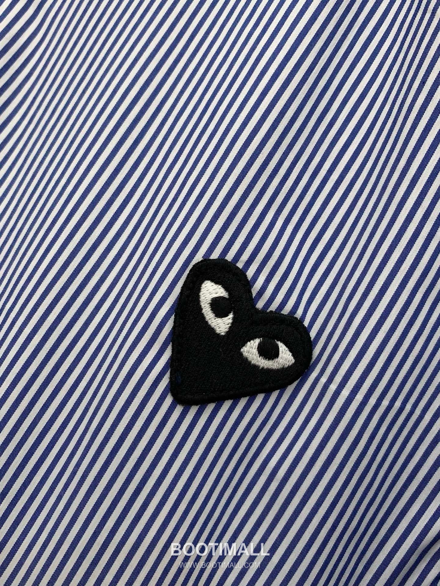 Comme des Garçons PLAY SS26 Cotton Long Sleeve Shirt with Heart Logo Embroidery 꼼데가르송플레이 SS26 코튼 롱슬리브 셔츠 하트 로고 자수 6