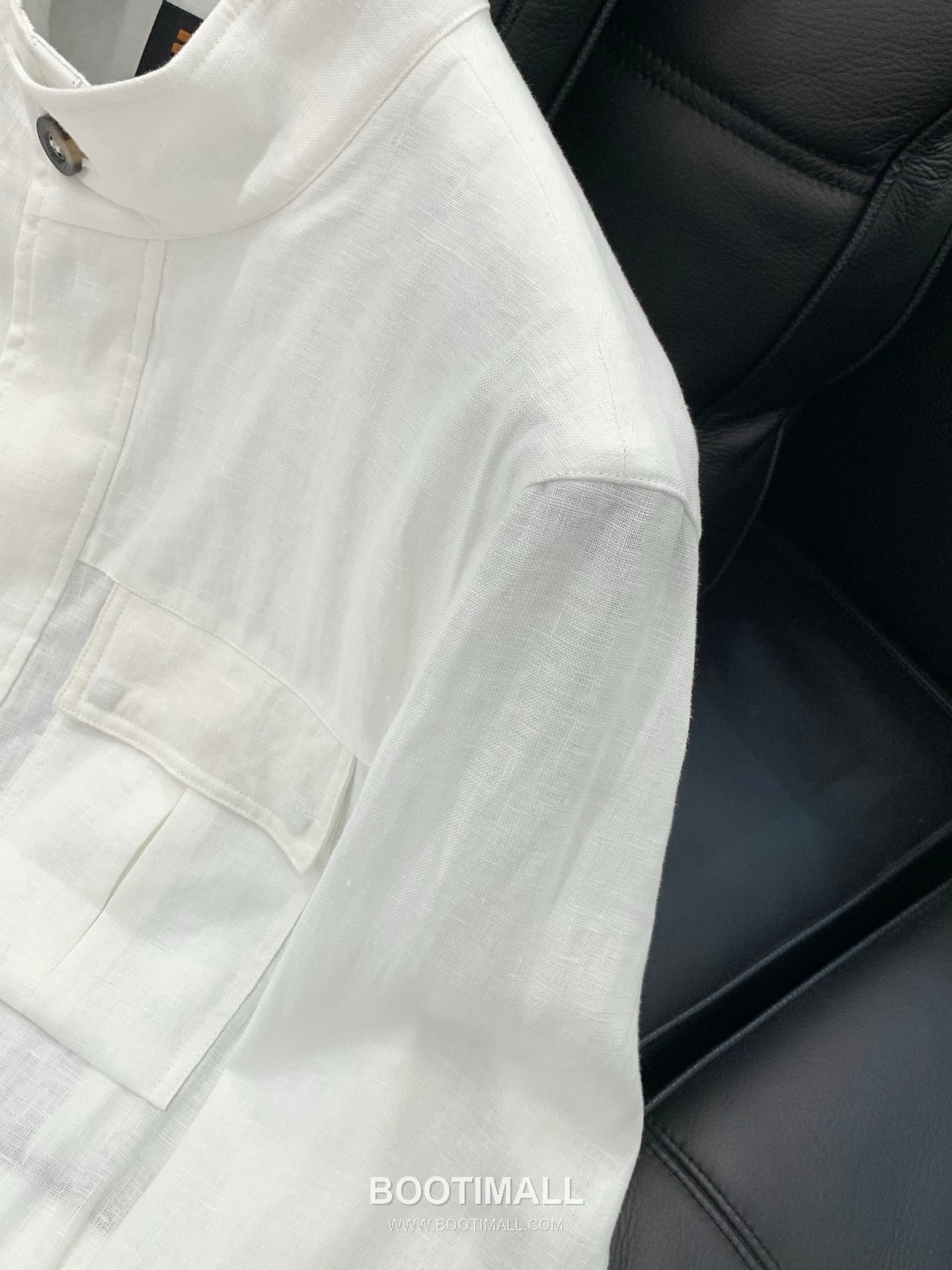 Zegna SS26 Cotton Blend Stand Collar Zip Jacket with Logo Print 제냐 SS26 코튼 혼방 스탠드 카라 집 재킷 로고 프린트 5