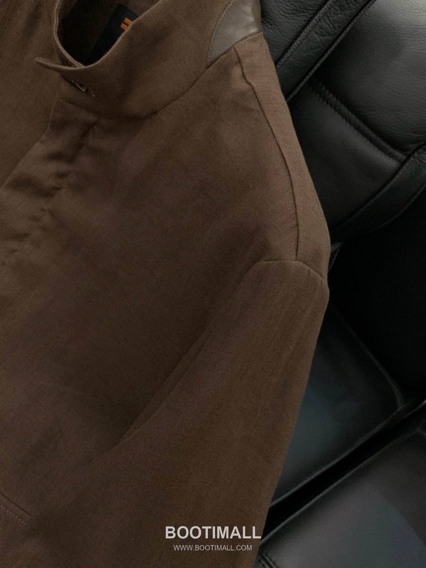 Zegna SS26 Cotton Blend Stand Collar Zip Jacket with Logo Print 제냐 SS26 코튼 혼방 스탠드 카라 집 재킷 로고 프린트 5