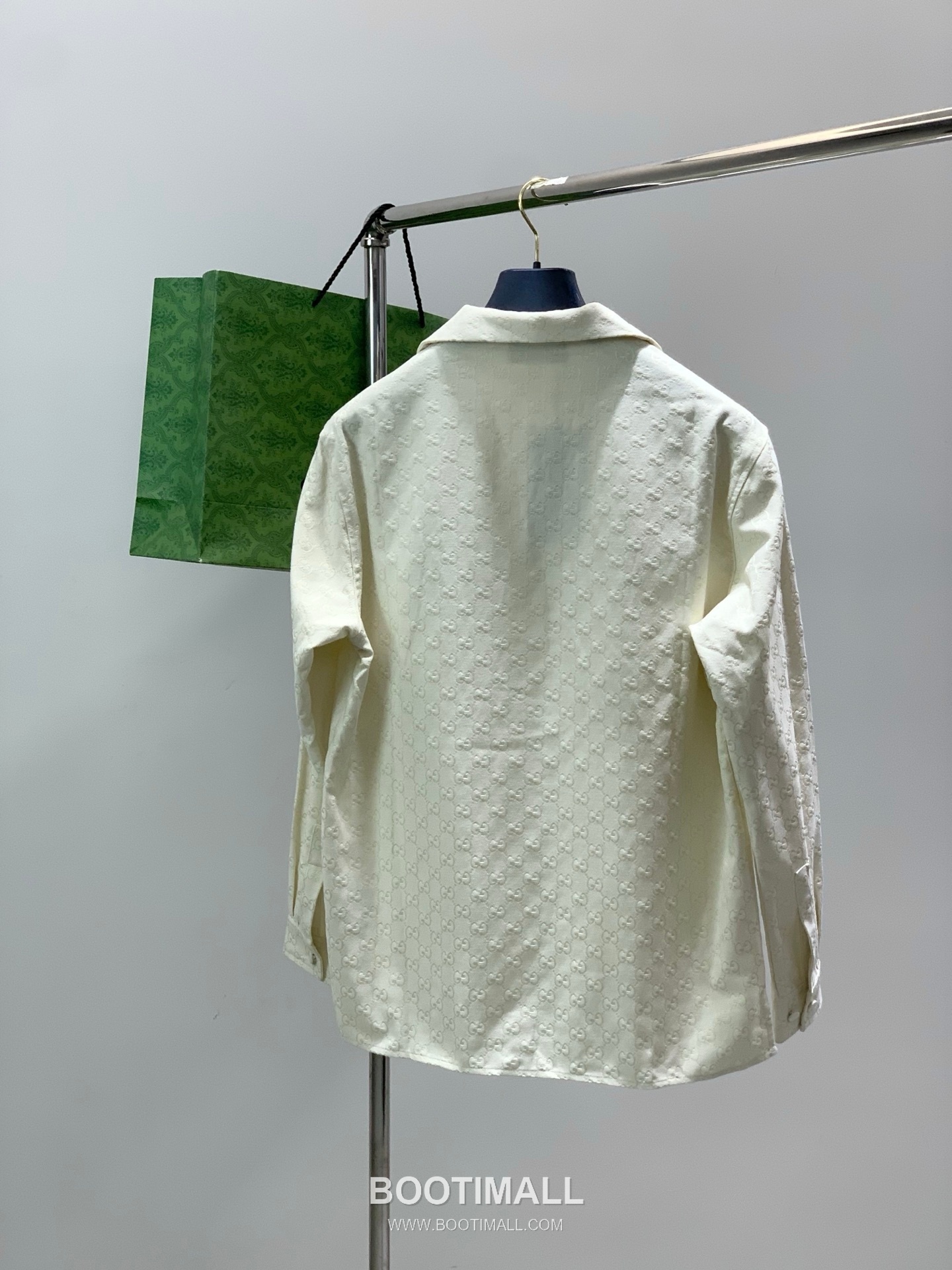 Gucci SS26 Cotton Blend Collared Jacket with Jacquard Logo Pattern 구찌 SS26 코튼 혼방 카라 재킷 자카드 로고 패턴 2