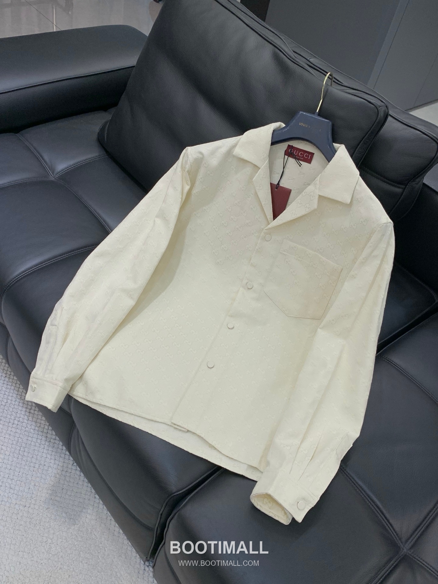 Gucci SS26 Cotton Blend Collared Jacket with Jacquard Logo Pattern 구찌 SS26 코튼 혼방 카라 재킷 자카드 로고 패턴 3