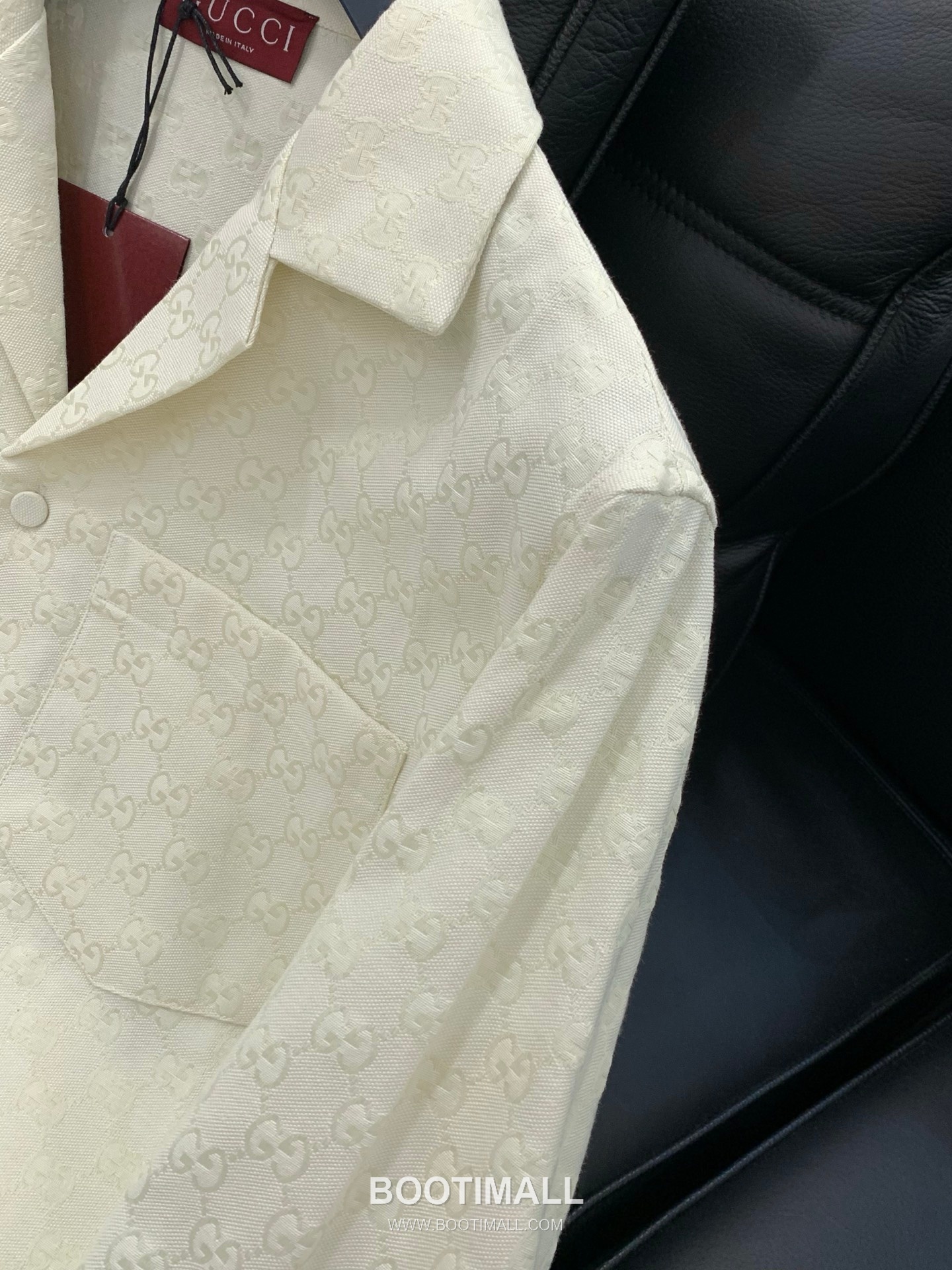 Gucci SS26 Cotton Blend Collared Jacket with Jacquard Logo Pattern 구찌 SS26 코튼 혼방 카라 재킷 자카드 로고 패턴 5