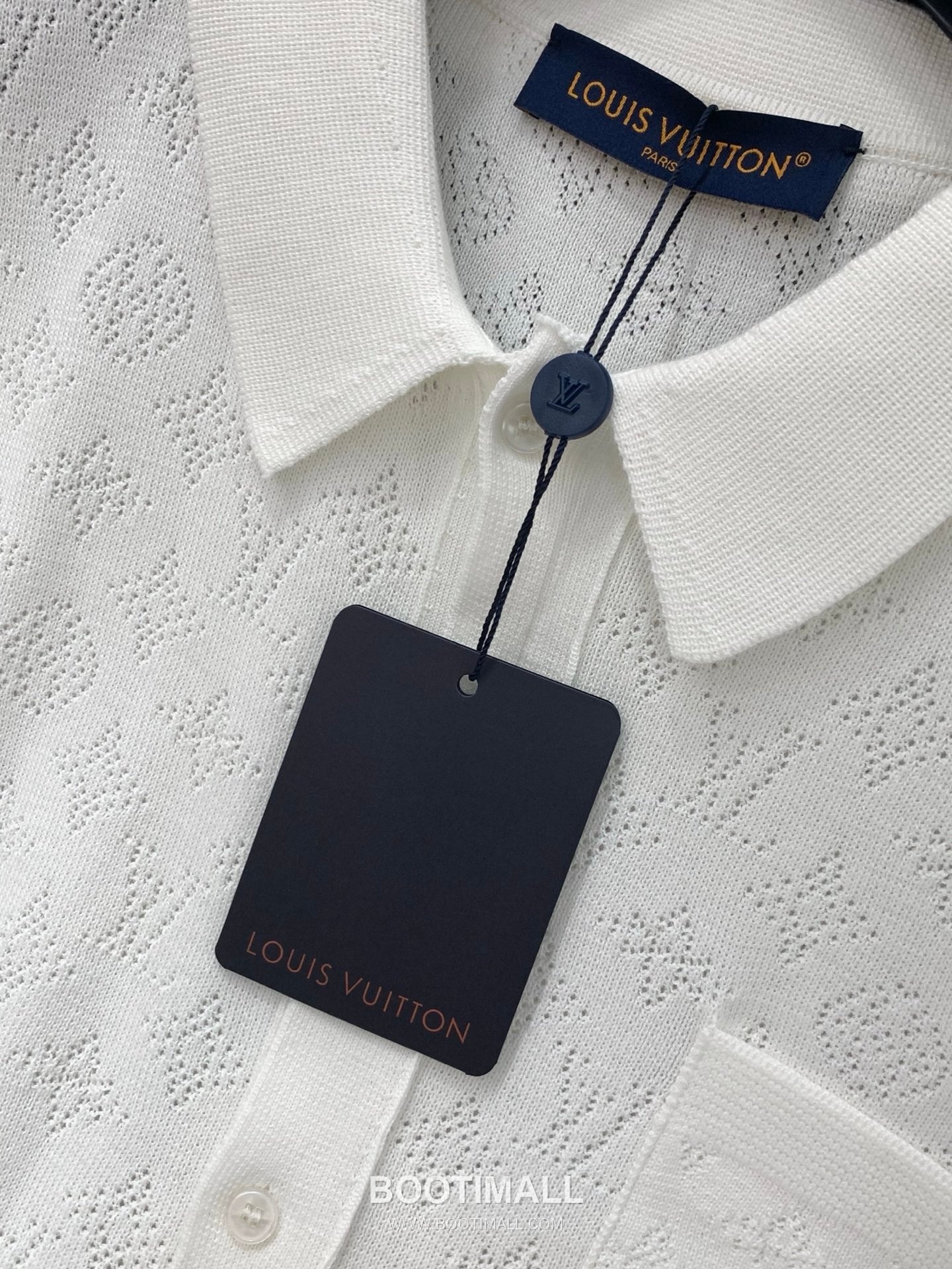 Louis Vuitton SS26 Cotton Knit Collared Cardigan Short Sleeve with Logo Pattern 루이비통 SS26 코튼 니트 카라 가디건 반팔 로고 패턴 10