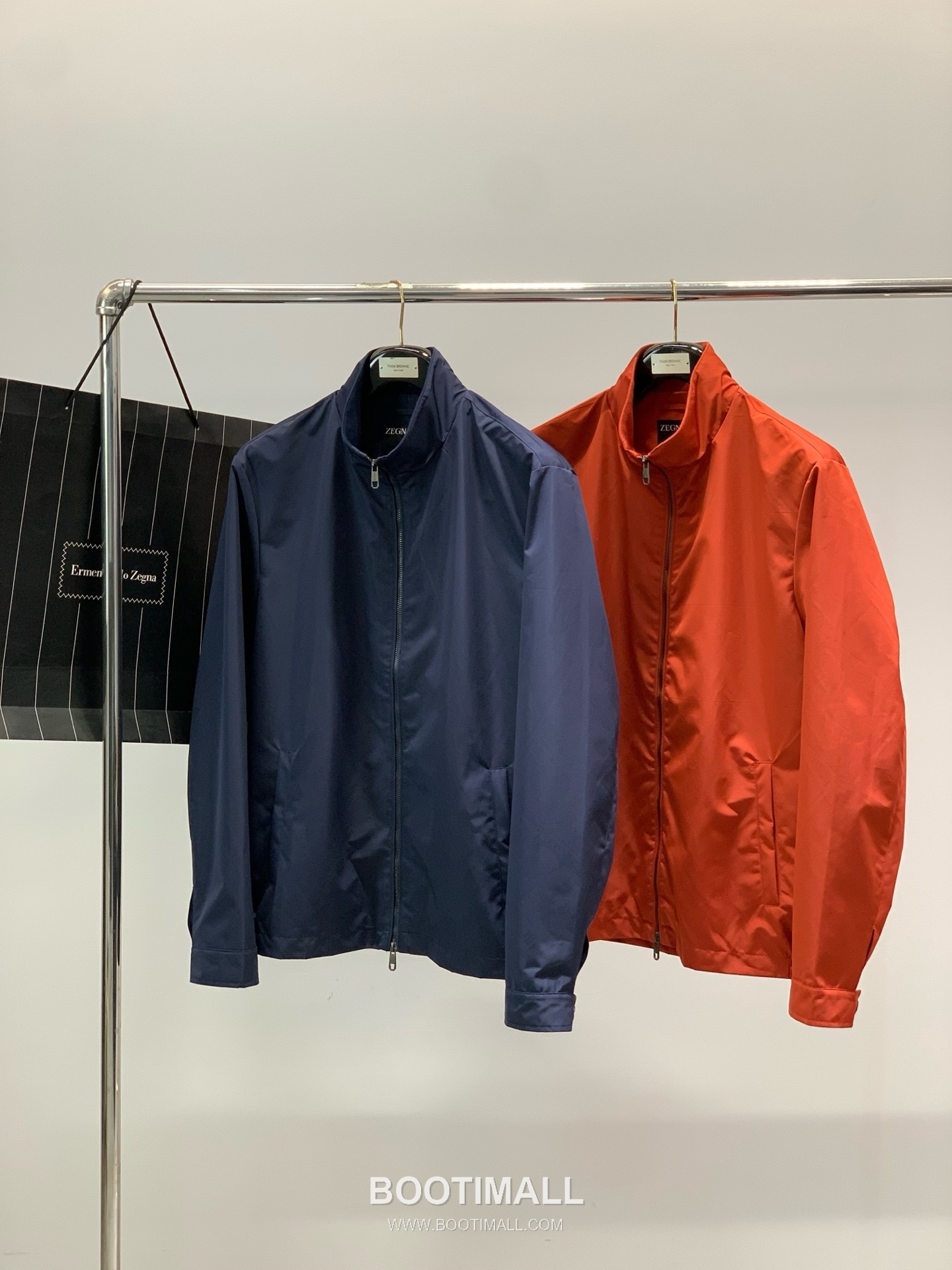 Zegna SS26 Cotton Blend Stand Collar Zip Jacket with Logo Print 제냐 SS26 코튼 혼방 스탠드 카라 집 재킷 로고 프린트 9