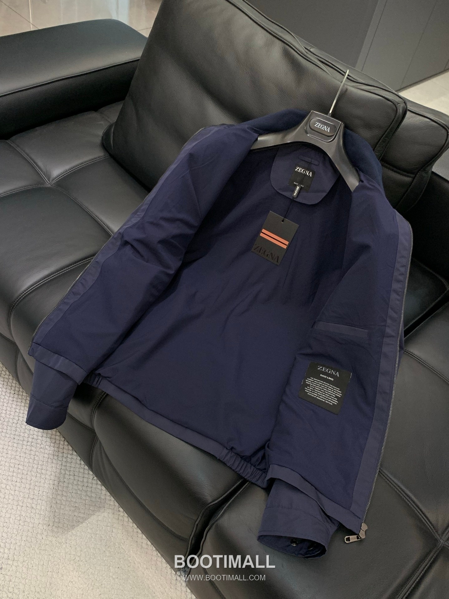 Zegna SS26 Cotton Blend Stand Collar Zip Jacket with Logo Print 제냐 SS26 코튼 혼방 스탠드 카라 집 재킷 로고 프린트 8