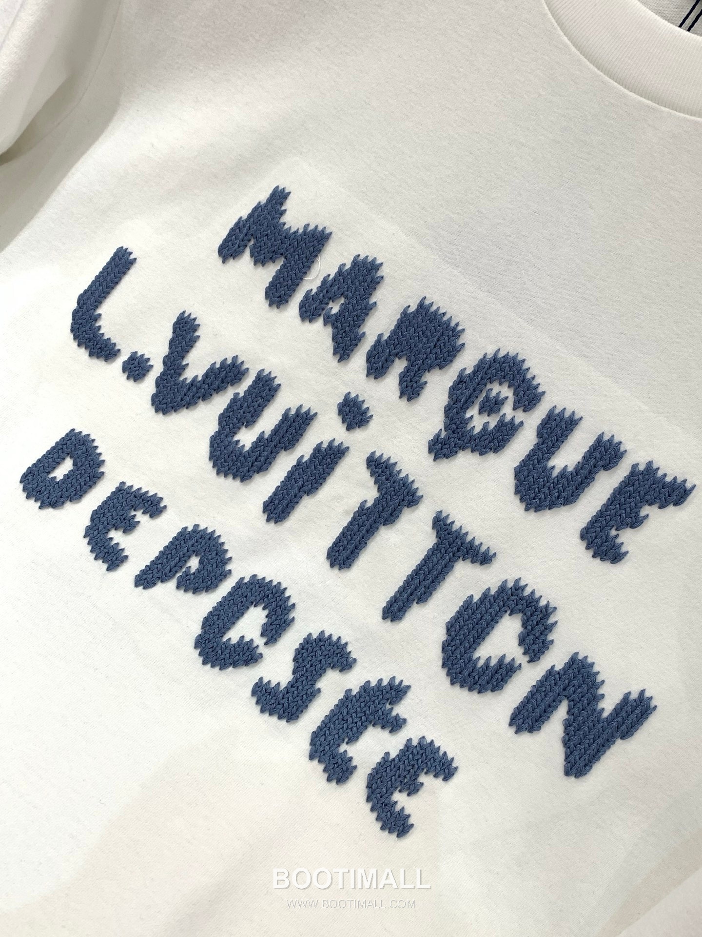 Louis Vuitton SS25 Cotton Crewneck T-Shirt with Embroidered Logo 루이비통 SS25 코튼 크루넥 티셔츠 자수 로고 6