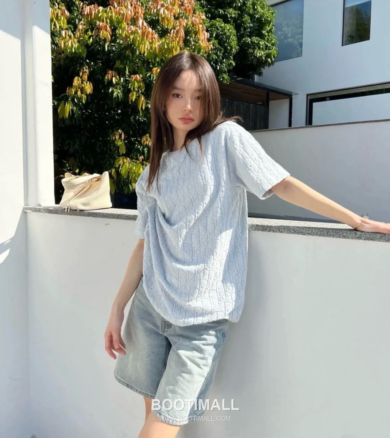 Dior SS26 Cotton Short Sleeve T-Shirt and Shorts Set with Flocked Logo 디올 SS26 코튼 반팔 티셔츠 쇼츠 세트 플로킹 로고 20