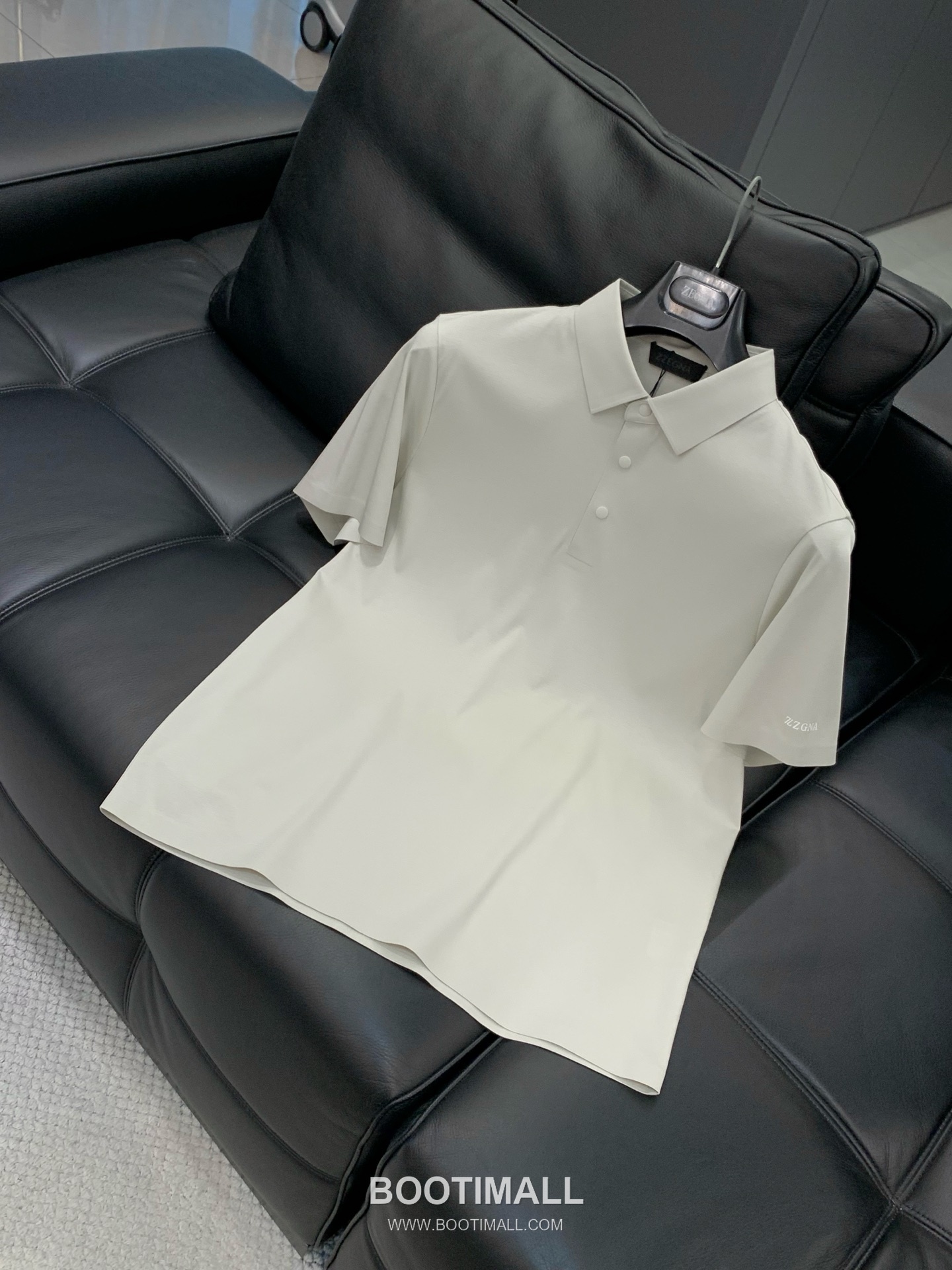 Zegna SS26 Cotton Collared Short Sleeve T-Shirt with Logo Print 제냐 SS26 코튼 카라 반팔 티셔츠 로고 프린트 3