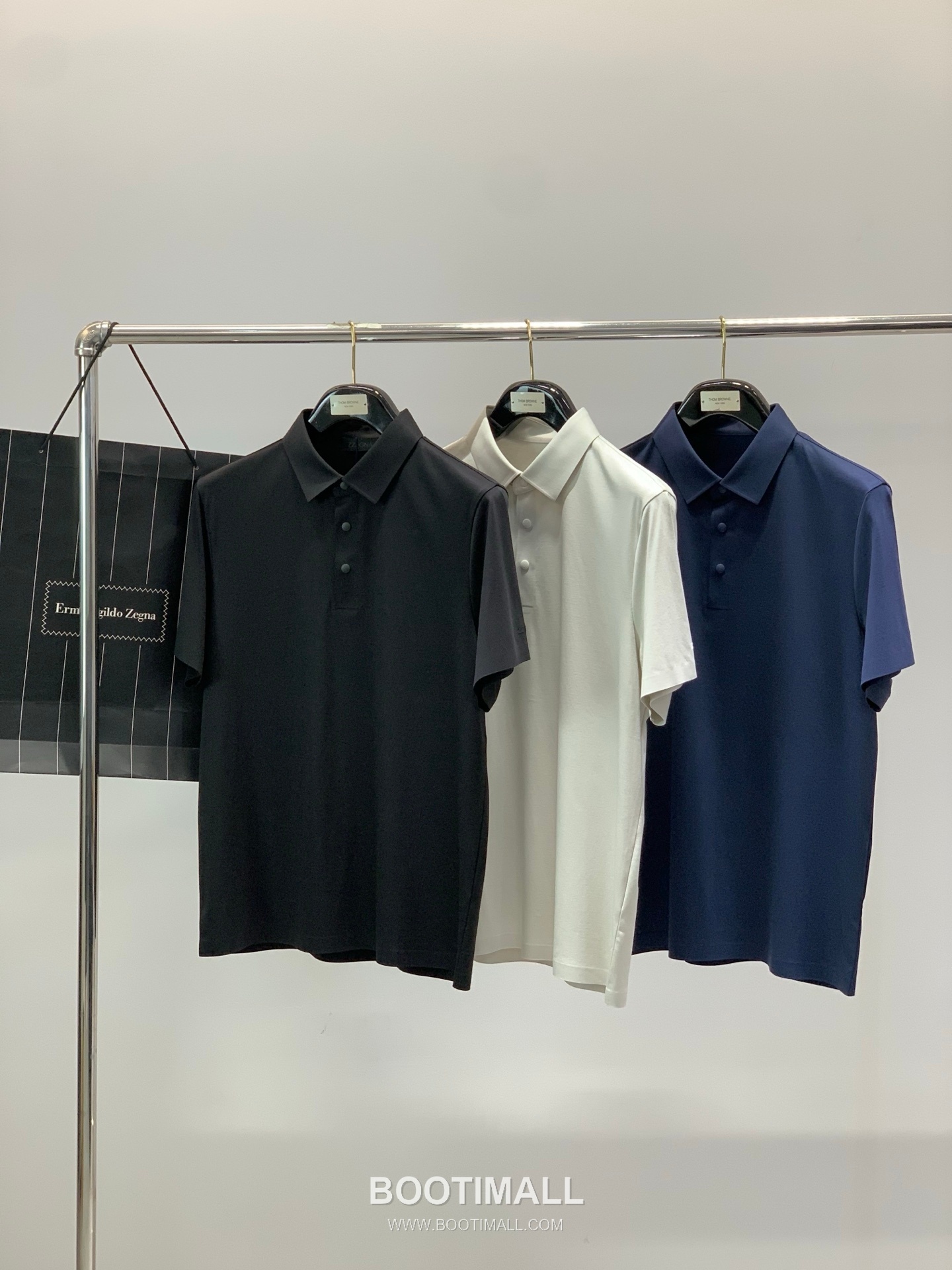Zegna SS26 Cotton Collared Short Sleeve T-Shirt with Logo Print 제냐 SS26 코튼 카라 반팔 티셔츠 로고 프린트 9