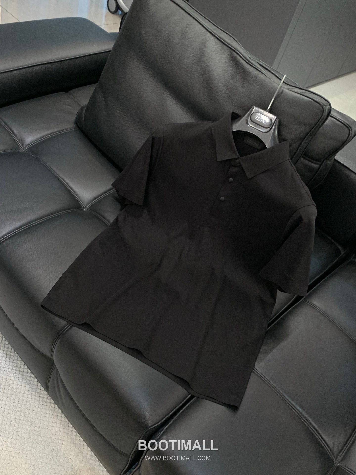 Zegna SS26 Cotton Collared Short Sleeve T-Shirt with Logo Print 제냐 SS26 코튼 카라 반팔 티셔츠 로고 프린트 3