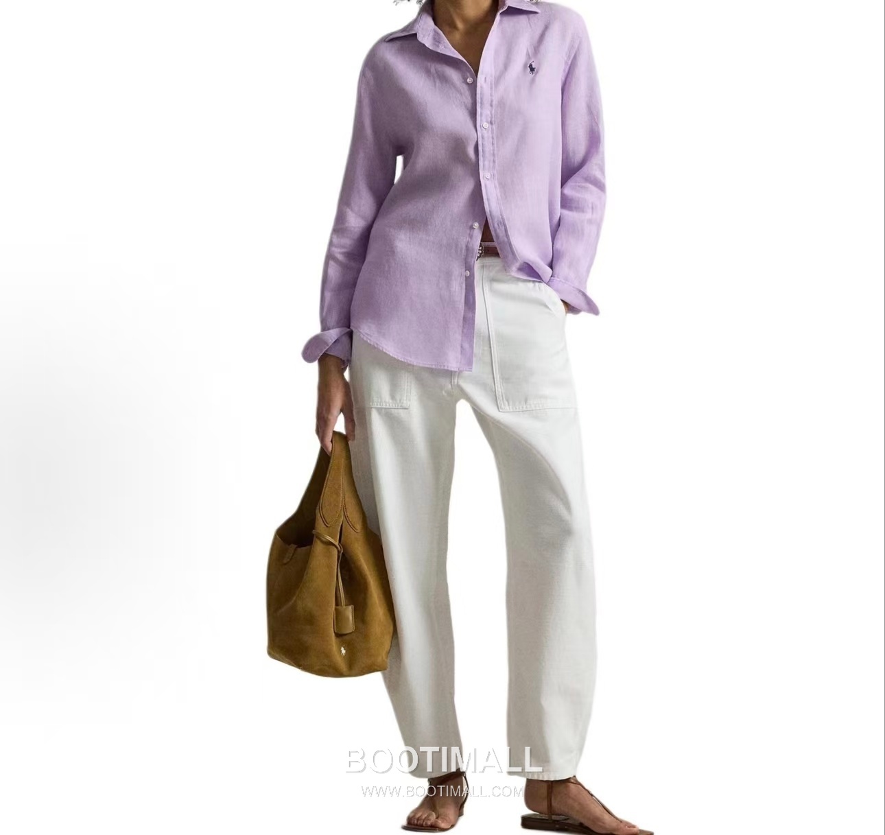 Ralph Lauren SS26 Cotton Long Sleeve Shirt with Embroidered Logo 랄프로렌 SS26 코튼 긴팔 셔츠 자수 로고 1