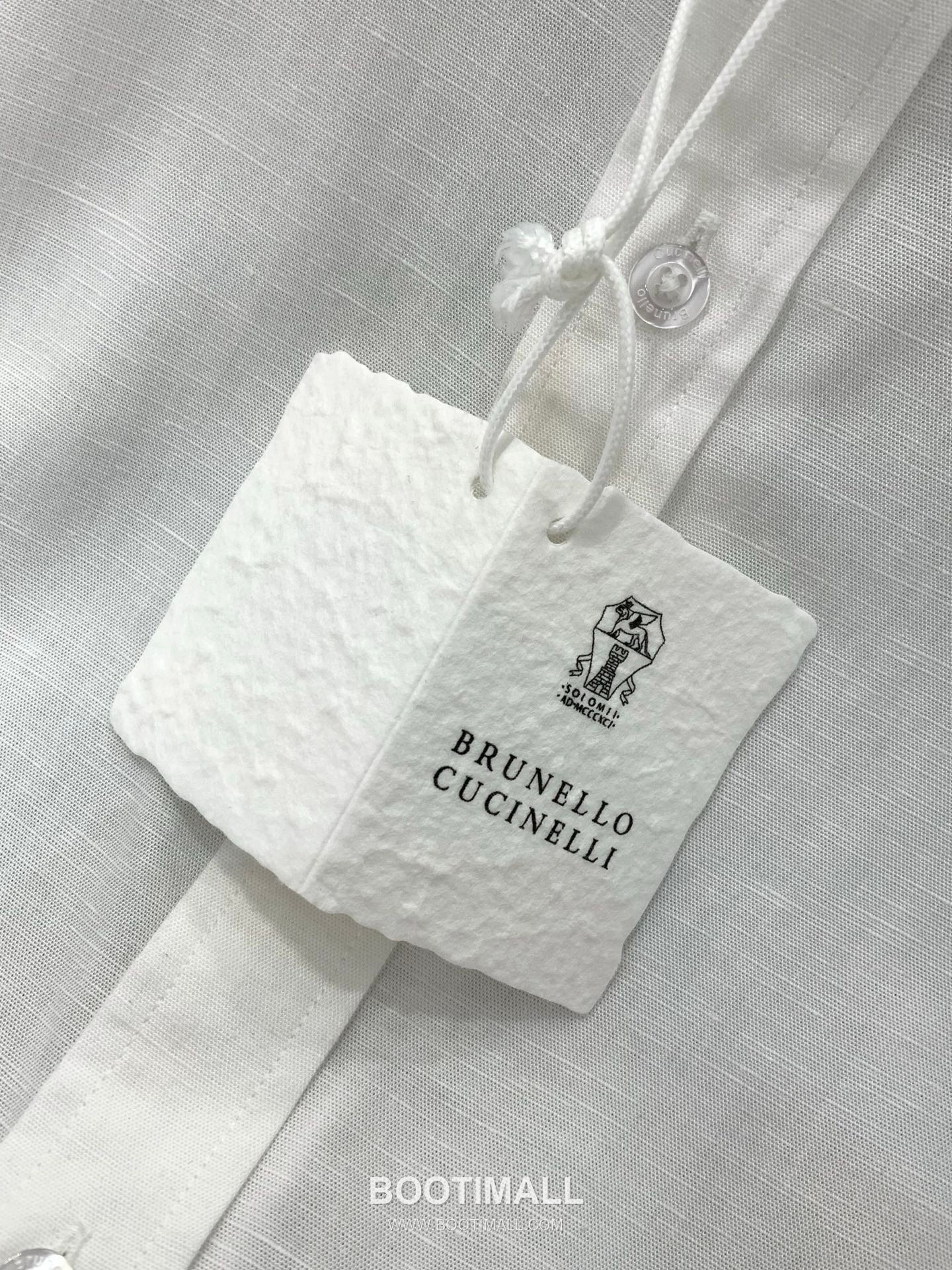 Brunello Cucinelli SS26 Cotton Long Sleeve Shirt with Embroidered Logo 브루넬로 쿠치넬리 SS26 코튼 긴팔 셔츠 자수 로고 6