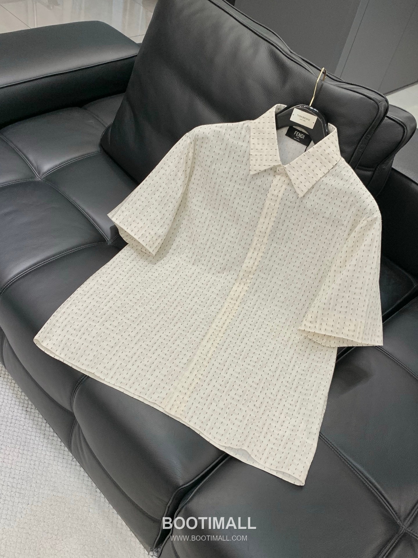 Fendi SS25 Cotton Jacquard Short Sleeve T-Shirt and Shorts Set with Logo Pattern 펜디 SS25 코튼 자카드 반팔 티셔츠 쇼츠 세트 로고 패턴 7