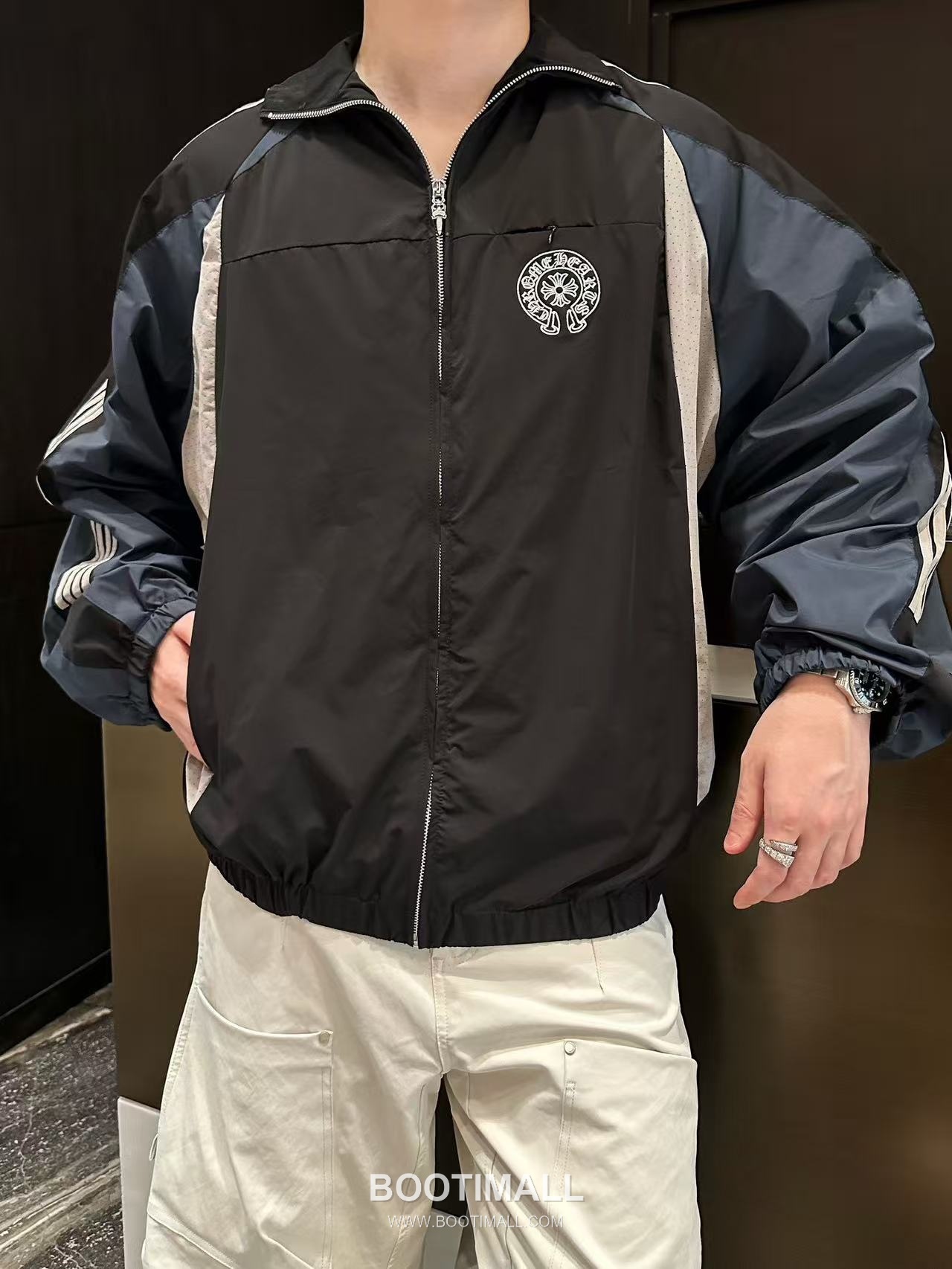 Chrome Hearts Patchwork Color Block Jacket with Cross Zipper 크롬하츠 패치워크 컬러블록 재킷 크로스 지퍼 3