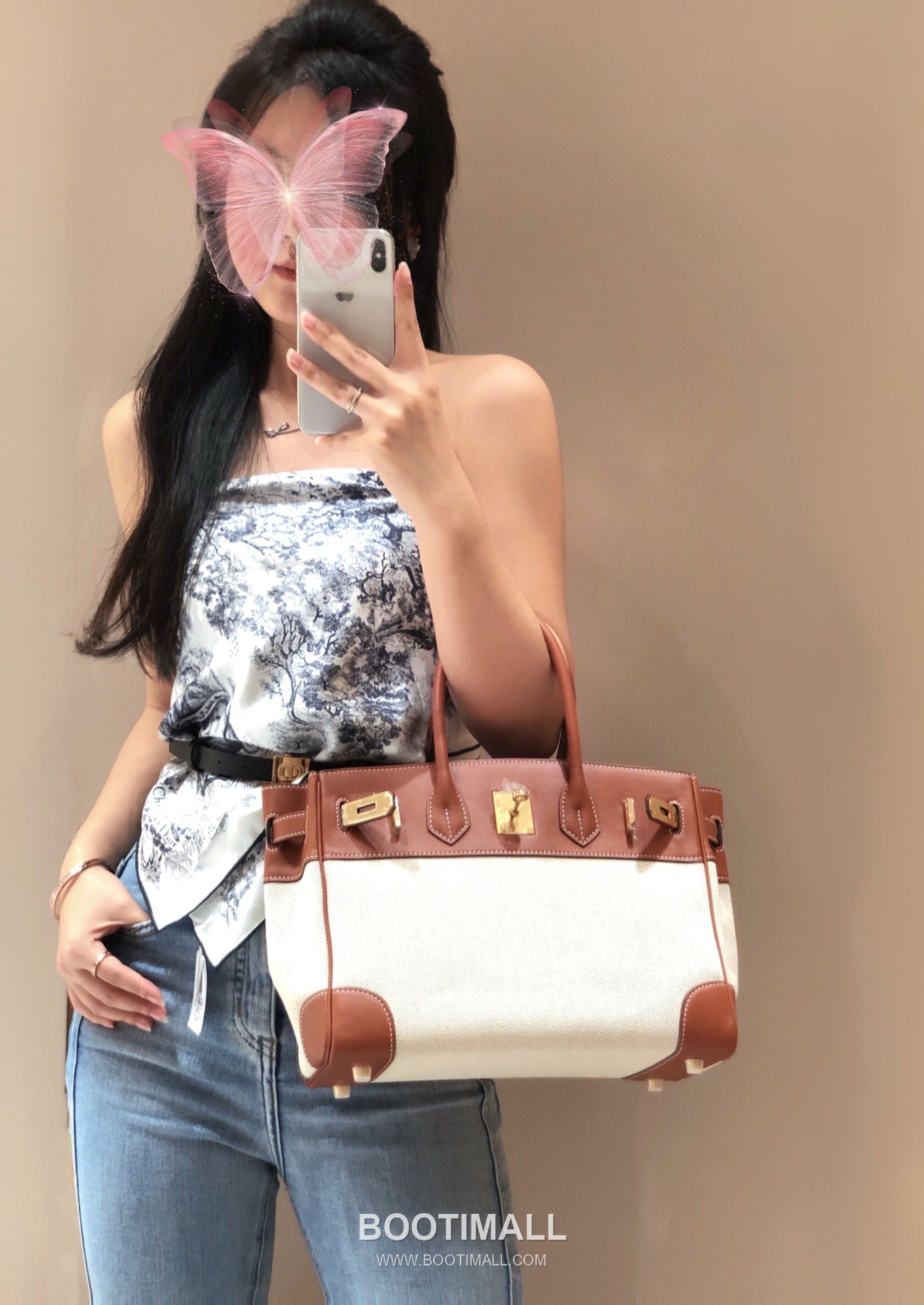 Hermes Birkin 30 Swift Leather Canvas Tote Bag with Flap Lock Detail 에르메스 버킨 30 스위프트 레더 캔버스 토트백 플랩락 12105018 30cm 6