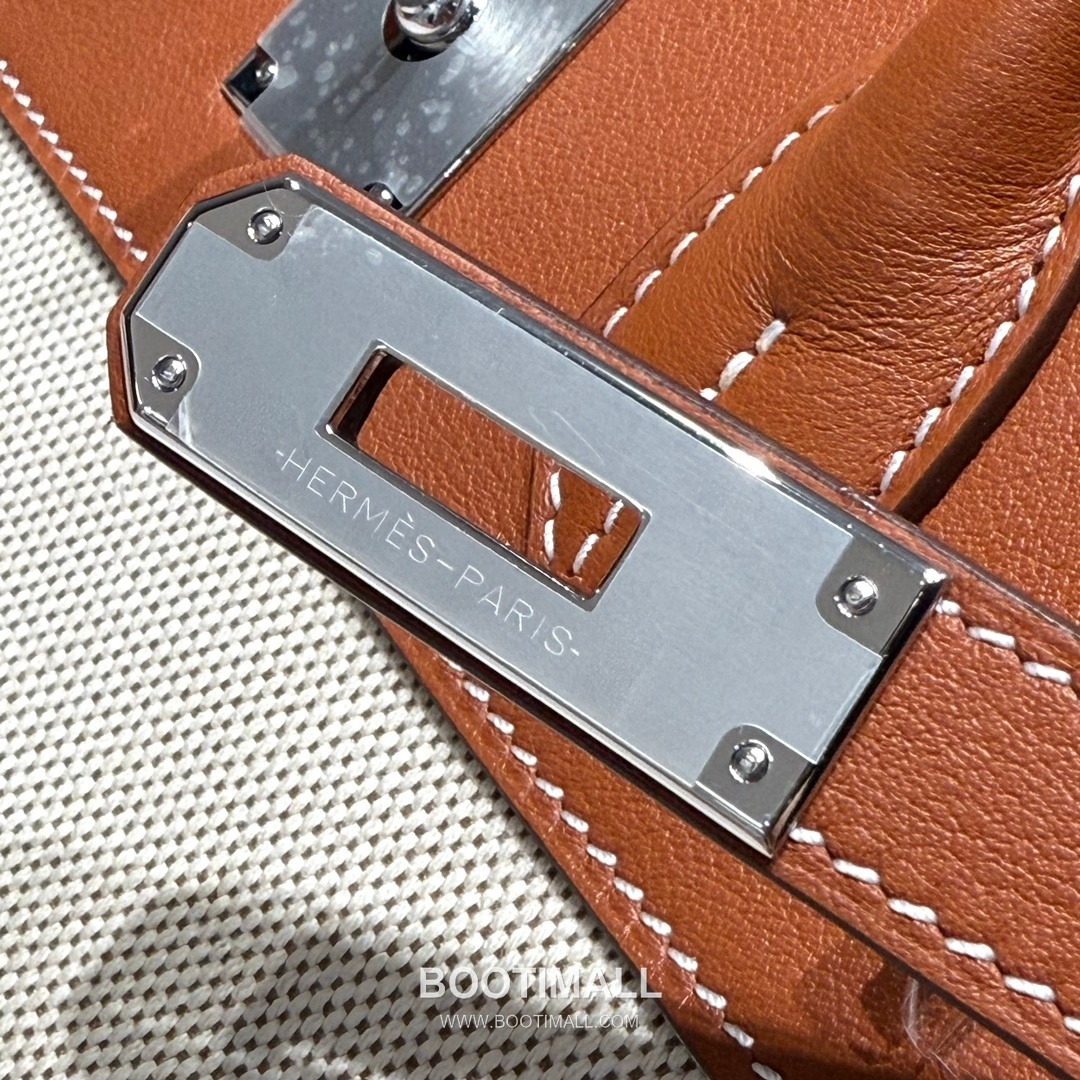 Hermes Birkin 30 Swift Leather Canvas Tote Bag with Flap Lock Detail 에르메스 버킨 30 스위프트 레더 캔버스 토트백 플랩락 12105018 30cm 7