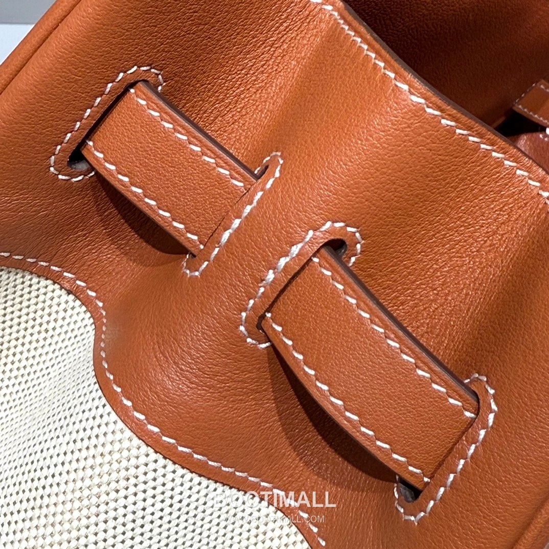 Hermes Birkin 35 Swift Leather Canvas Tote Bag with Flap Lock Detail 에르메스 버킨 35 스위프트 레더 캔버스 토트백 플랩락 12110013 35cm 9