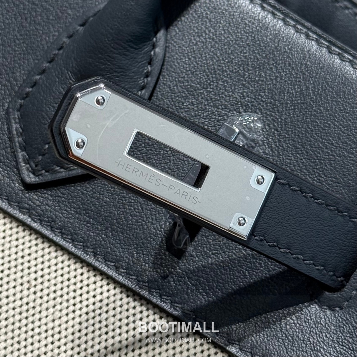 Hermes Birkin 30 Swift Leather Canvas Tote Bag with Flap Lock Detail 에르메스 버킨 30 스위프트 레더 캔버스 토트백 플랩락 12105018 30cm 12