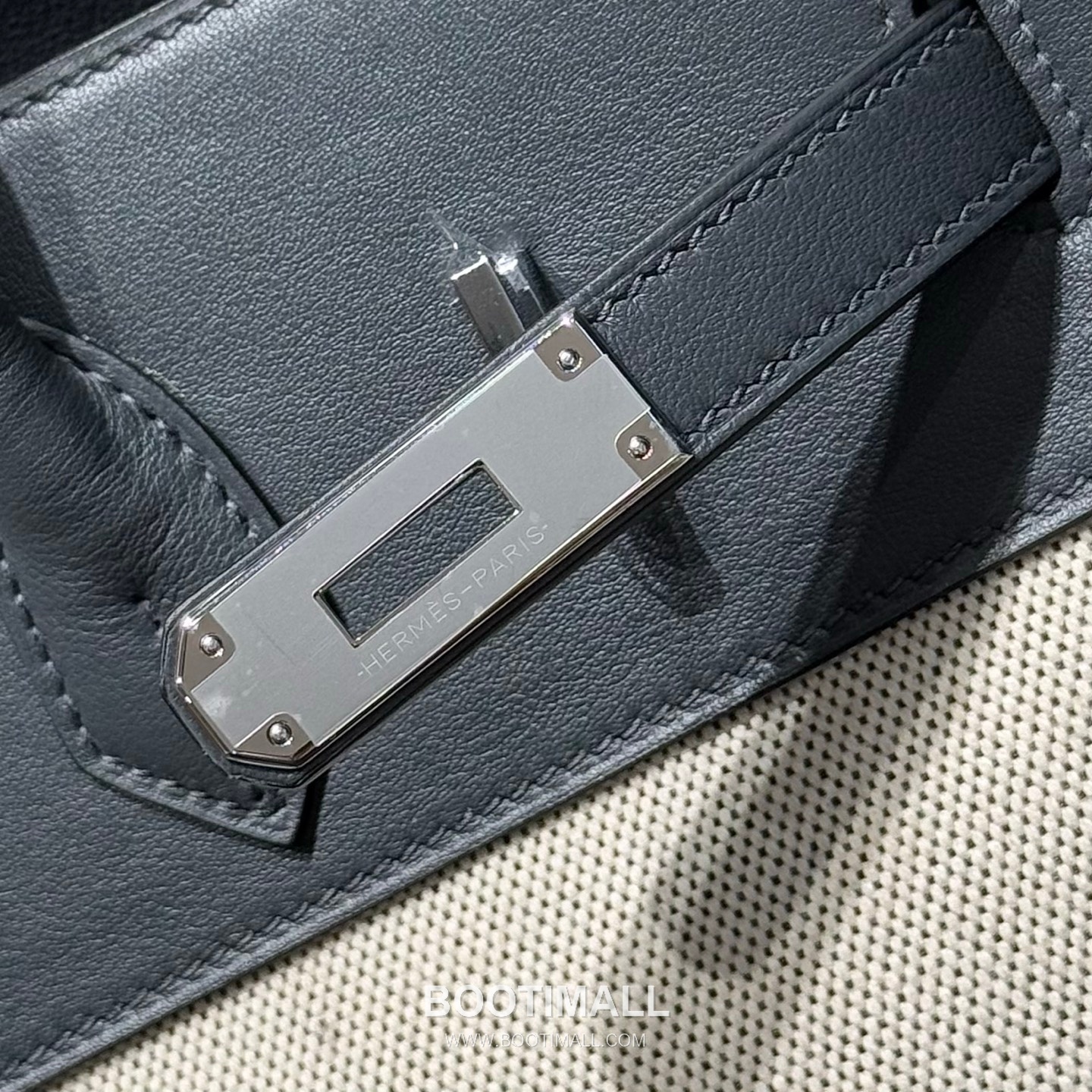 Hermes Birkin 35 Swift Leather Canvas Tote Bag with Flap Lock Detail 에르메스 버킨 35 스위프트 레더 캔버스 토트백 플랩락 12110013 35cm 9