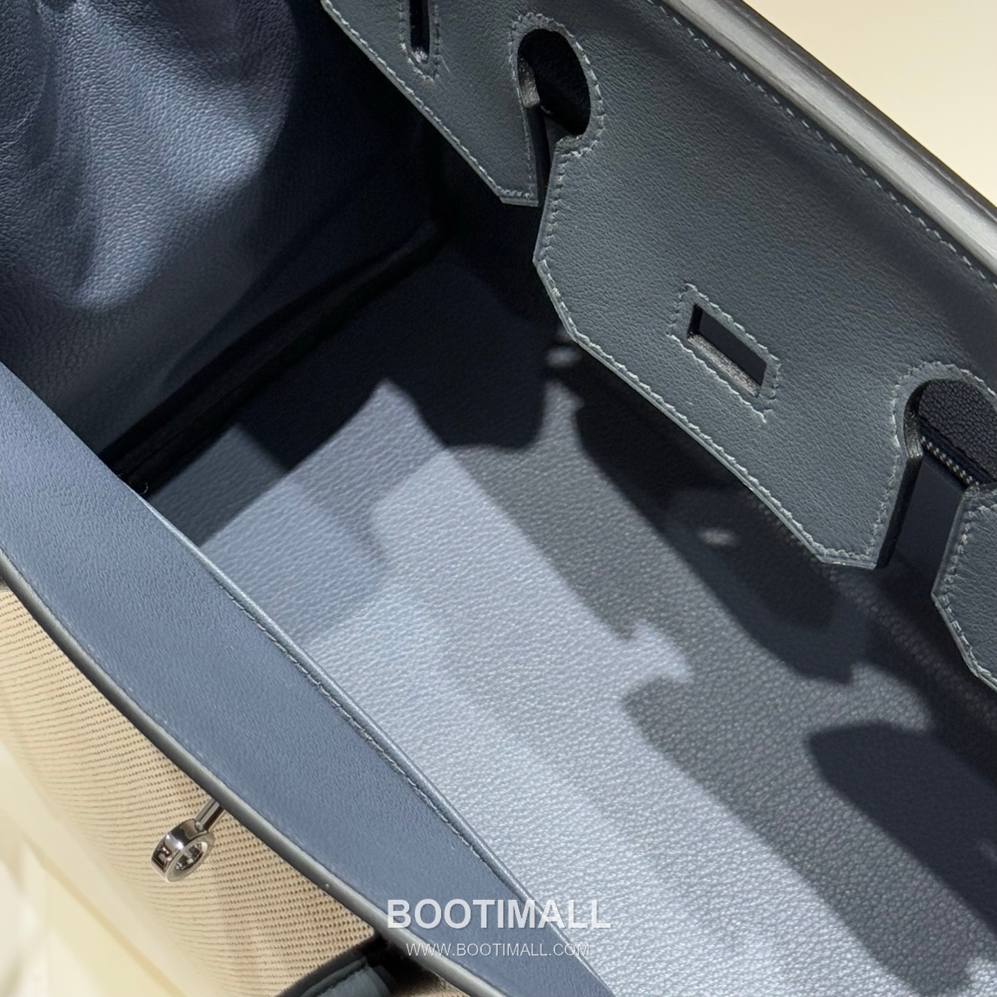 Hermes Birkin 35 Swift Leather Canvas Tote Bag with Flap Lock Detail 에르메스 버킨 35 스위프트 레더 캔버스 토트백 플랩락 12110013 35cm 14