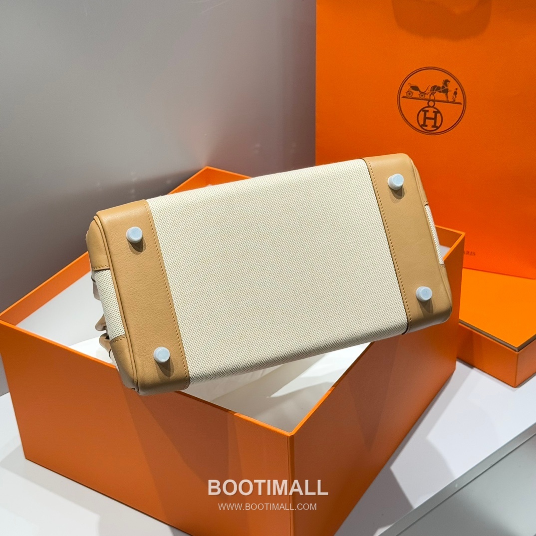 Hermes Birkin 30 Swift Leather Canvas Tote Bag with Flap Lock Detail 에르메스 버킨 30 스위프트 레더 캔버스 토트백 플랩락 12105018 30cm 10