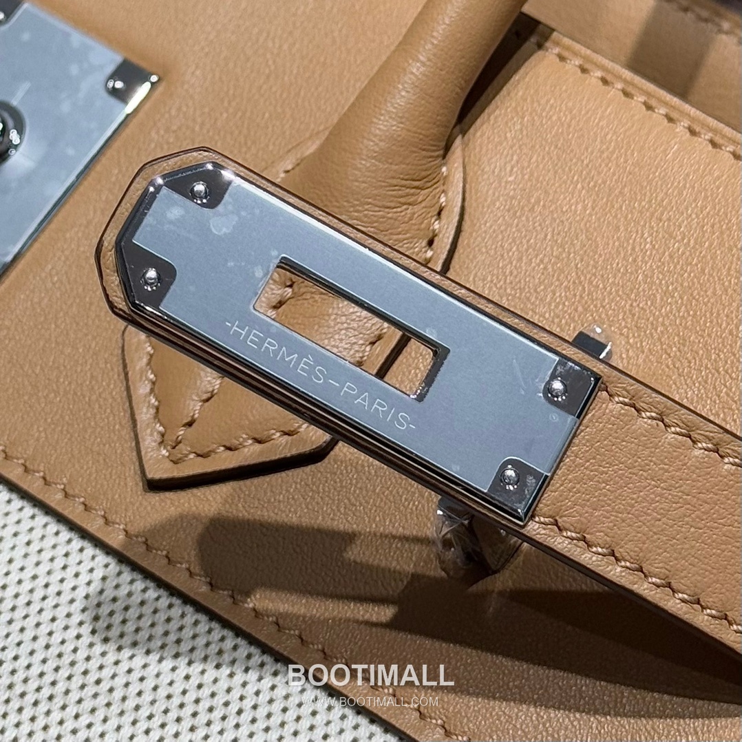 Hermes Birkin 30 Swift Leather Canvas Tote Bag with Flap Lock Detail 에르메스 버킨 30 스위프트 레더 캔버스 토트백 플랩락 12105018 30cm 11