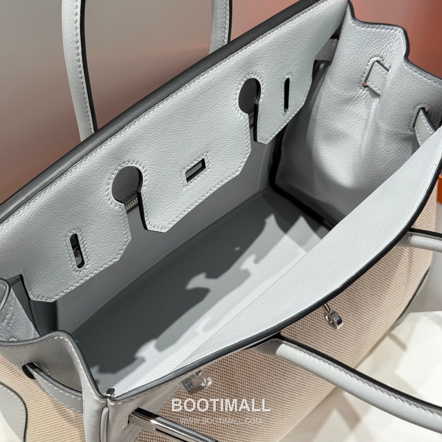 Hermes Birkin 30 Swift Leather Canvas Tote Bag with Flap Lock Detail 에르메스 버킨 30 스위프트 레더 캔버스 토트백 플랩락 12105018 30cm 12