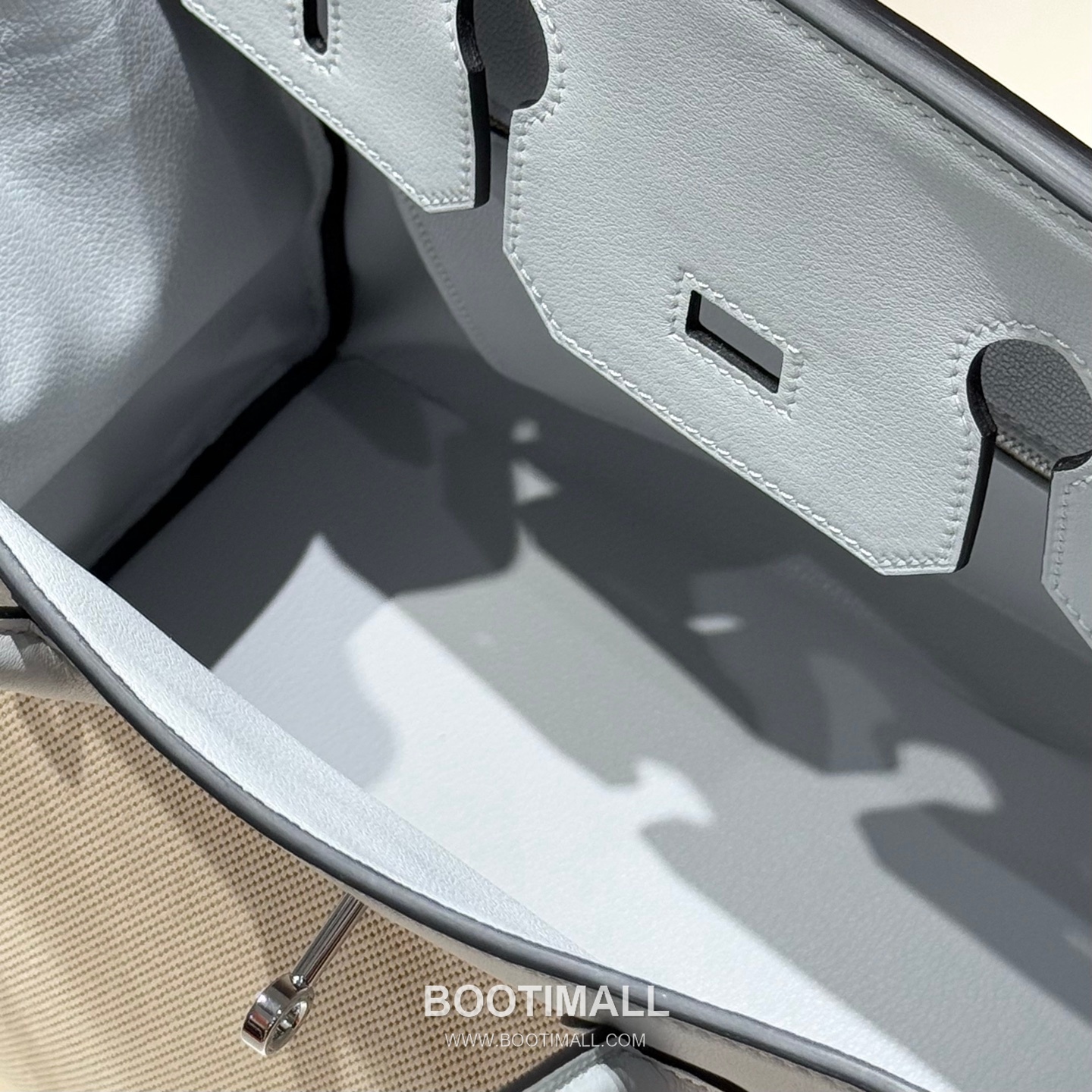 Hermes Birkin 35 Swift Leather Canvas Tote Bag with Flap Lock Detail 에르메스 버킨 35 스위프트 레더 캔버스 토트백 플랩락 12110013 35cm 14