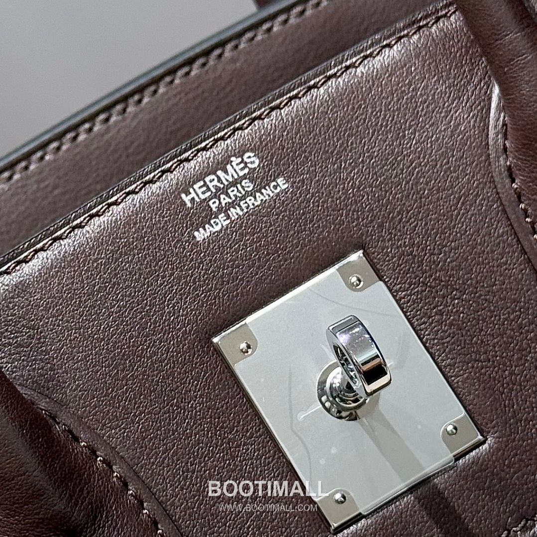 Hermes Birkin 30 Swift Leather Canvas Tote Bag with Flap Lock Detail 에르메스 버킨 30 스위프트 레더 캔버스 토트백 플랩락 12105018 30cm 10