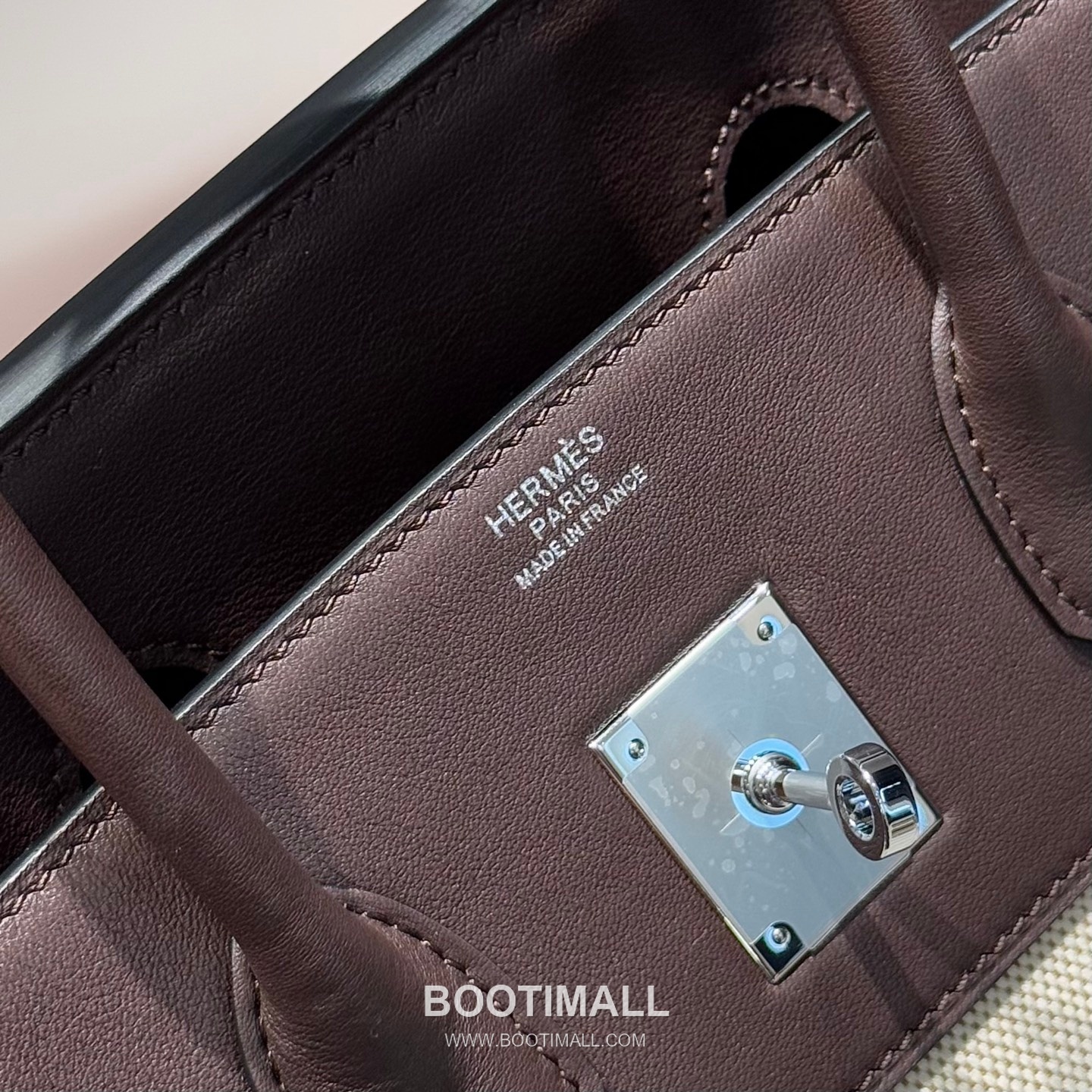 Hermes Birkin 35 Swift Leather Canvas Tote Bag with Flap Lock Detail 에르메스 버킨 35 스위프트 레더 캔버스 토트백 플랩락 12110013 35cm 8