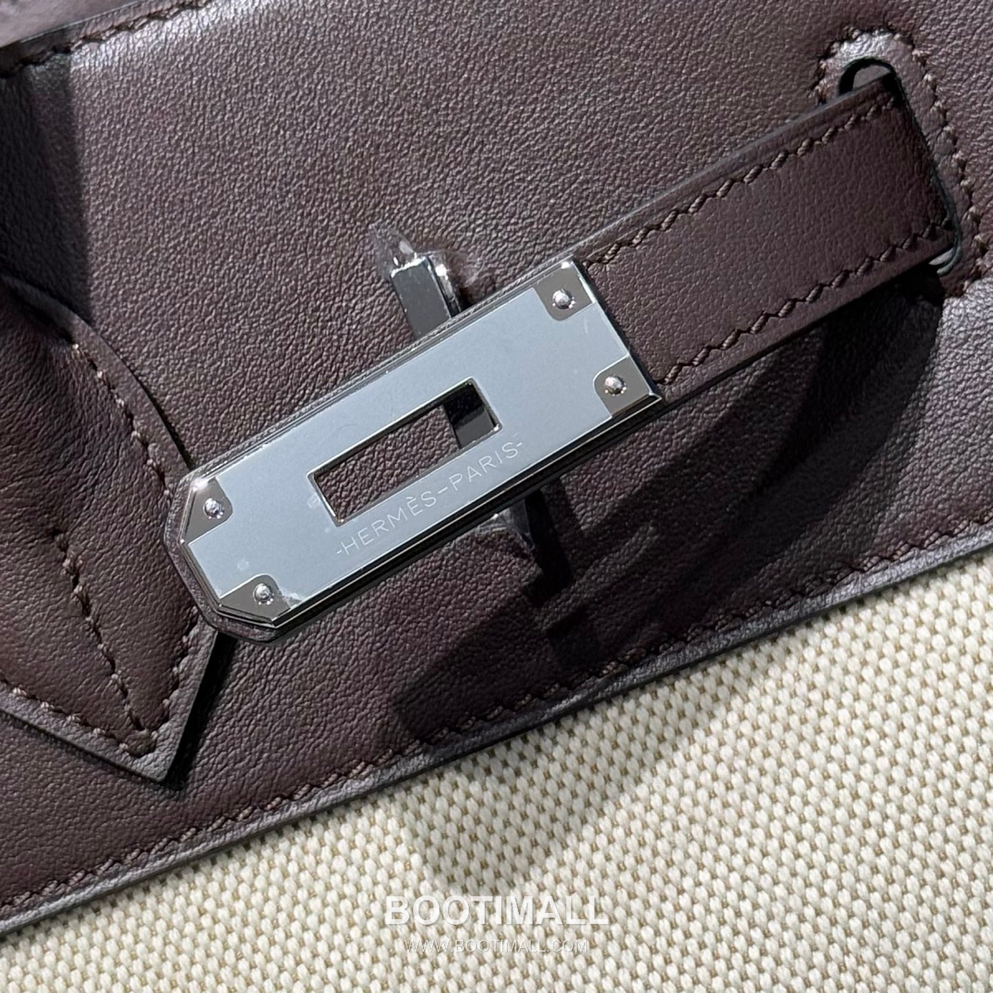 Hermes Birkin 35 Swift Leather Canvas Tote Bag with Flap Lock Detail 에르메스 버킨 35 스위프트 레더 캔버스 토트백 플랩락 12110013 35cm 9