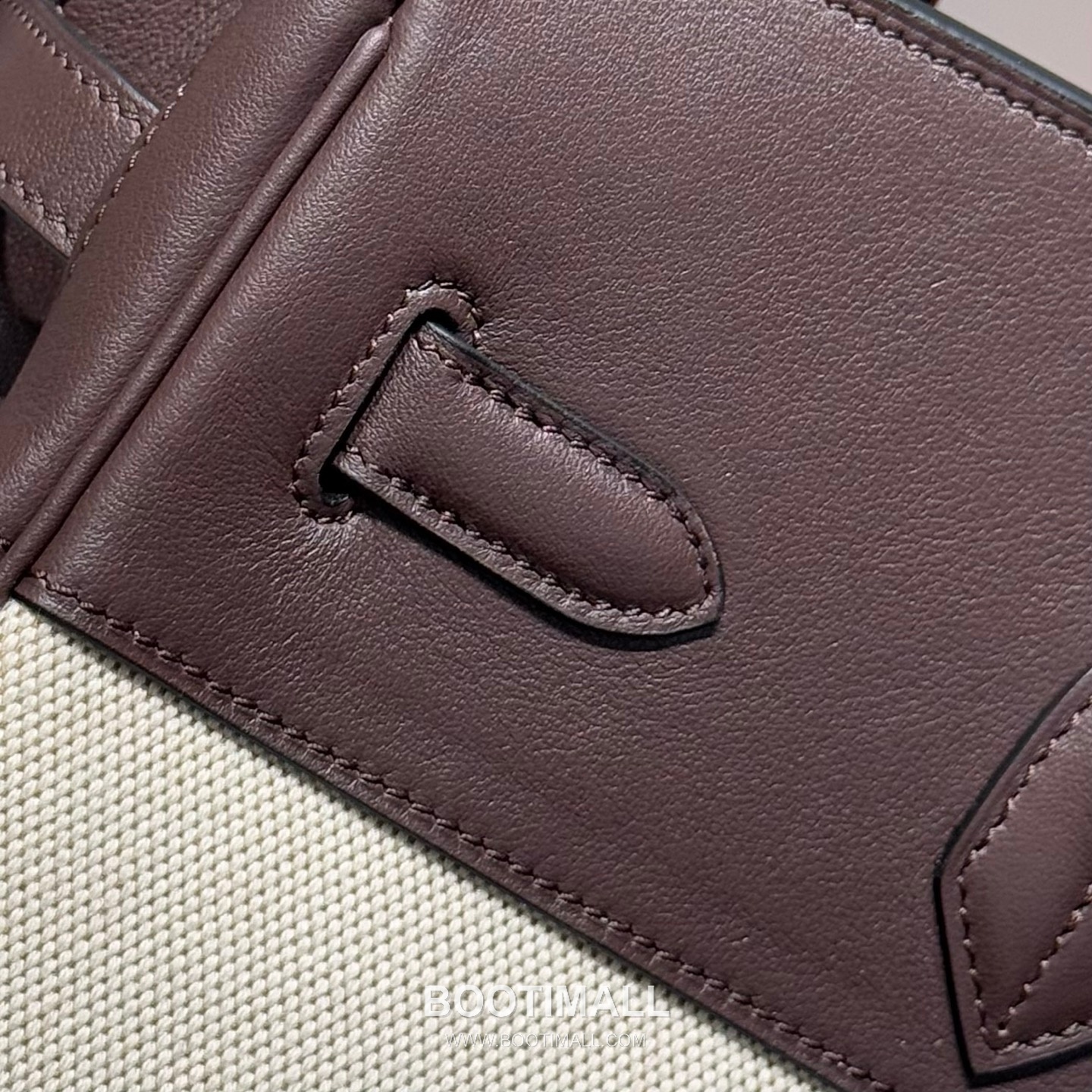 Hermes Birkin 35 Swift Leather Canvas Tote Bag with Flap Lock Detail 에르메스 버킨 35 스위프트 레더 캔버스 토트백 플랩락 12110013 35cm 10