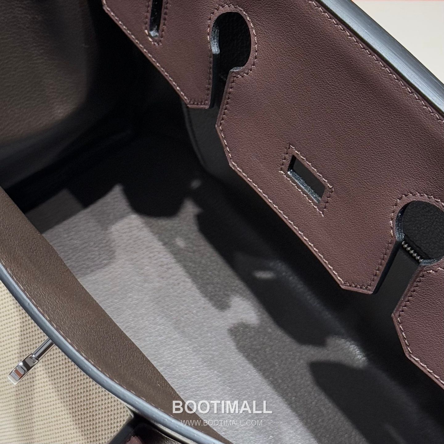 Hermes Birkin 35 Swift Leather Canvas Tote Bag with Flap Lock Detail 에르메스 버킨 35 스위프트 레더 캔버스 토트백 플랩락 12110013 35cm 13