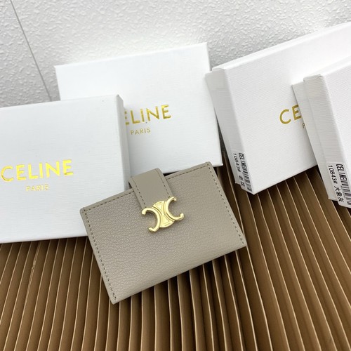 Celine Triomphe Accordion Grained Calfskin Card Holder 셀린느 트리옹프 아코디언 그레인드 카프스킨 카드홀더 10843 11cm