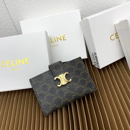 Celine Triomphe Accordion Grained Calfskin Card Holder 셀린느 트리옹프 아코디언 그레인드 카프스킨 카드홀더 10843 11cm