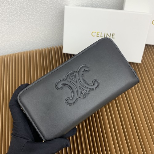 Celine Triomphe Cuir Smooth Calfskin Large Zipped Wallet 셀린느 트리옹프 퀴르 스무스 카프스킨 라지 지퍼 지갑 10543 19cm