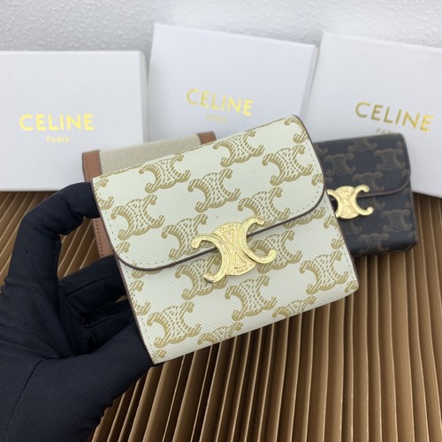 Celine Triomphe Canvas Small Wallet 셀린느 트리옹프 캔버스 스몰 지갑 66889 10.5cm