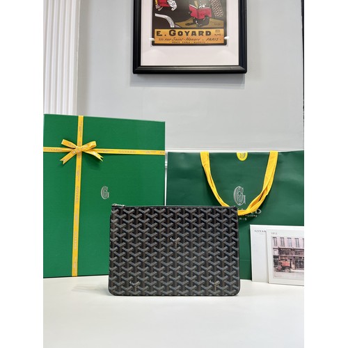 Goyard Goyardine Canvas Zip Clutch Pouch 8012 고야드 고야딘 캔버스 지퍼 클러치 파우치 30cm