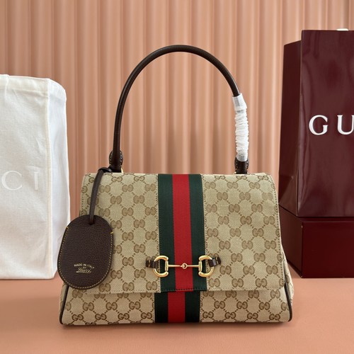 Gucci Generation GG Canvas Horsebit Tote Bag 875018 구찌 제너레이션 GG 캔버스 호스빗 토트백 32cm